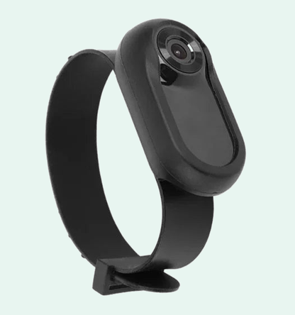 Mini-Halsbandkamera mit Clip und Display – Detailansicht