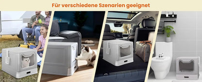 Materialdetail der Edelstahlwanne der XXL-Katzentoilette