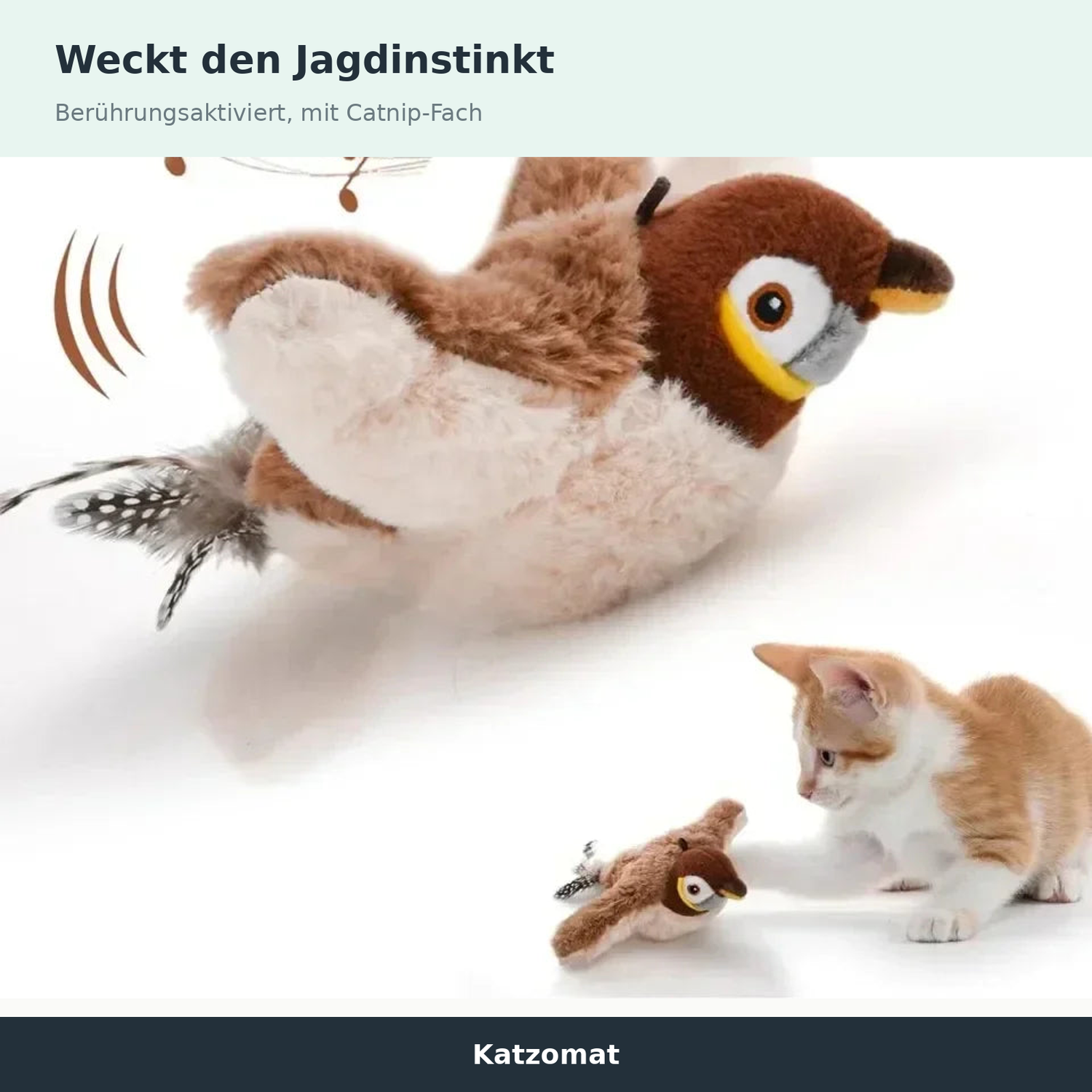 Katzomat Flattervogel weckt den Jagdinstinkt der Katze