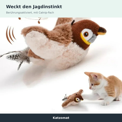 Katzomat Flattervogel weckt den Jagdinstinkt der Katze